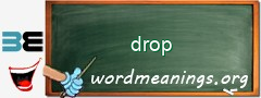 WordMeaning blackboard for drop